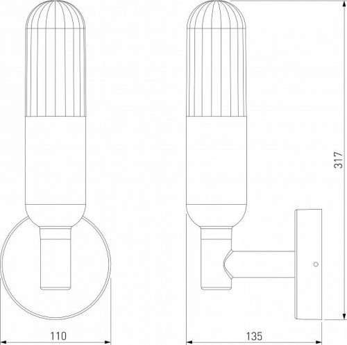 Уличный настенный светодиодный светильник Elektrostandard Isida 35165/U черный a062884 Уличный настенный светодиодный светильник Elektrostandard Isida 35165/U черный a062884