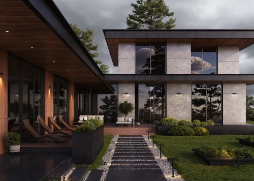 Наземный светильник Maytoni Sleek O477FL-L2GF3K1