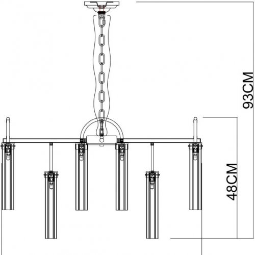 Подвесная люстра Arte Lamp Borgia A4088LM-15AB