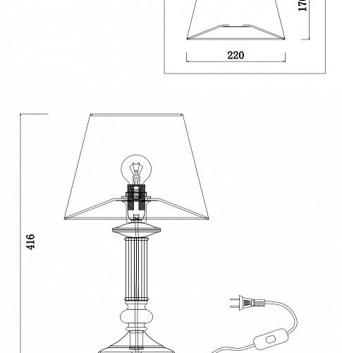 Настольная лампа Freya Ksenia FR2539TL-01G