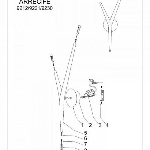 Бра Mantra Arrecife 9212 Бра Mantra Arrecife 9212