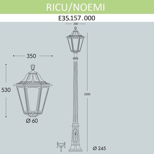 Наземный фонарь Fumagalli Noemi E35.157.000.AXH27 Наземный фонарь Fumagalli Noemi E35.157.000.AXH27