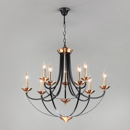 Подвесная люстра Eurosvet Lazzaro 60098/9 черный Подвесная люстра Eurosvet Lazzaro 60098/9 черный