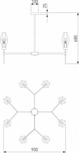 Потолочная люстра Eurosvet Prism 60143/8 хром