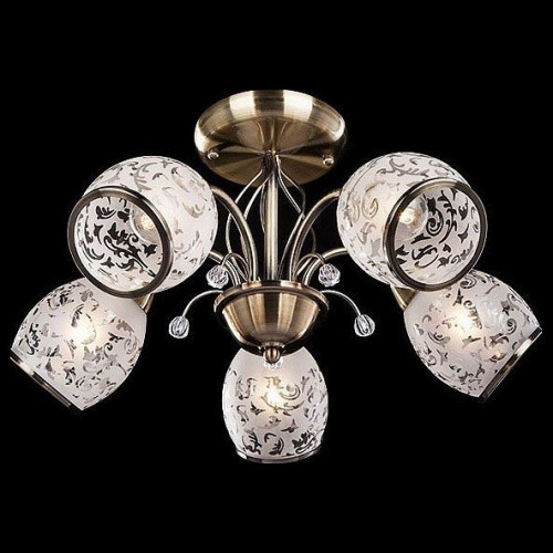 Потолочная люстра Eurosvet 30026/5 античная бронза Потолочная люстра Eurosvet 30026/5 античная бронза