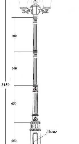 Наземный фонарь Oasis Light ELBA 86410B/15 E7 Bl