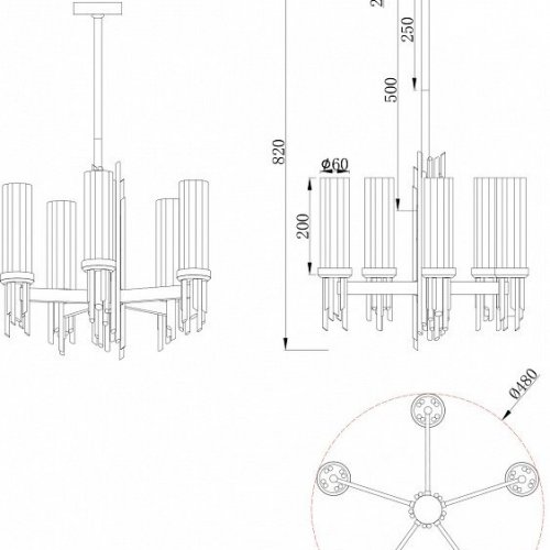 Потолочная люстра Stilfort Graff 2170/02/05P