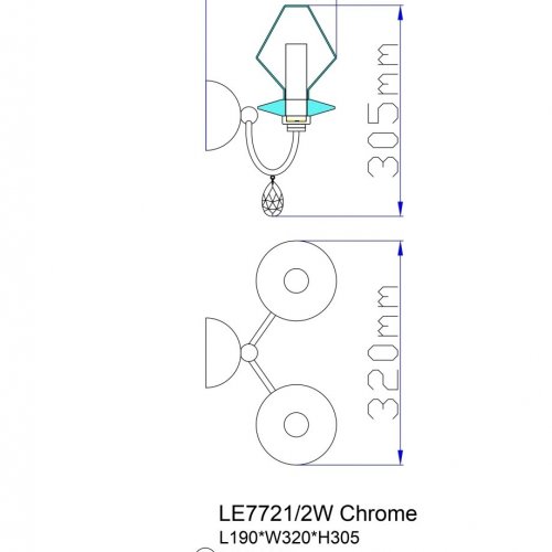 Бра Therese LE7721/2W Chrome