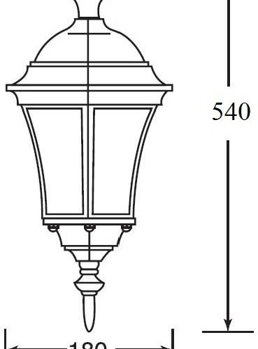 Потолочный светильник уличный Oasis Light ASTORIA 1 S 91305SA Bl