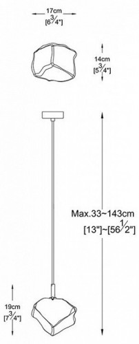 Подвесной светильник Zumaline Rock P0488-01F-F4FZ Подвесной светильник Zumaline Rock P0488-01F-F4FZ