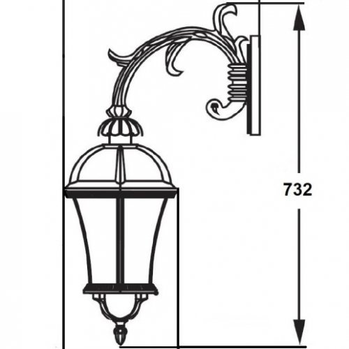 Настенный фонарь уличный ROMA L 95202L/16L Bl