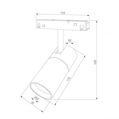 Трековый светодиодный светильник Elektrostandard Slim Magnetic 85011/01 a067378
