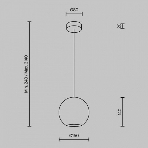 Подвесной светильник Maytoni Glamping MOD437PL-01BG