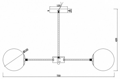 Люстра на штанге Escada ETHEREAL 2110/6P Nickel