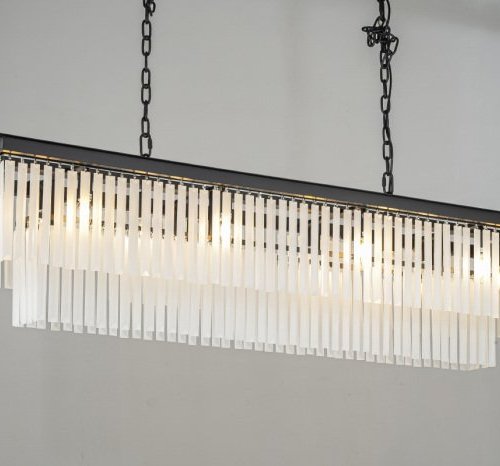 Подвесная люстра 1920s Odeon KR0387P-12C/P black/frost