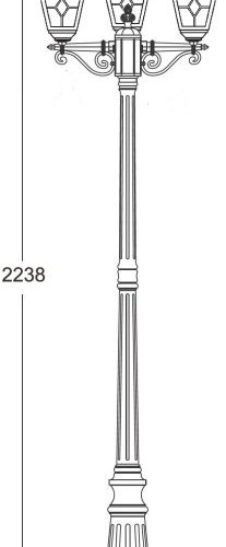 Наземный фонарь Oasis Light QUADRO M lead GLASS 79909MBlgG Bl