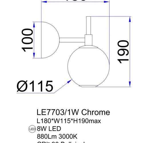 Бра Aurore LE7703/1W Gold