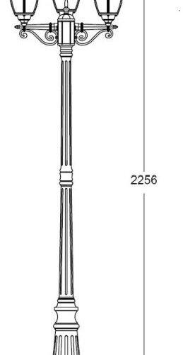 Наземный фонарь Oasis Light ARSENAL S 91209SB Bl