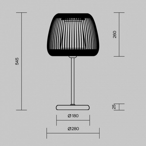 Интерьерная настольная лампа Maytoni Kirigami MOD409TL-01B