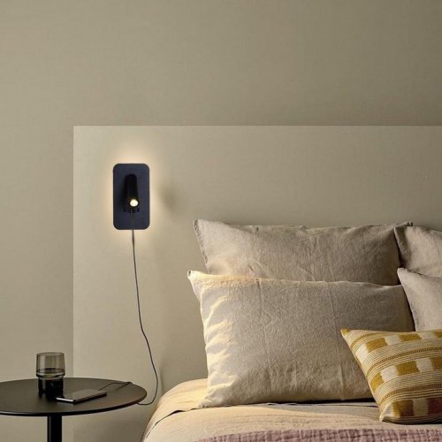 Настенный светодиодный светильник Reluce 86204-9.2-001KT LED12W+USB BK Настенный светодиодный светильник Reluce 86204-9.2-001KT LED12W+USB BK
