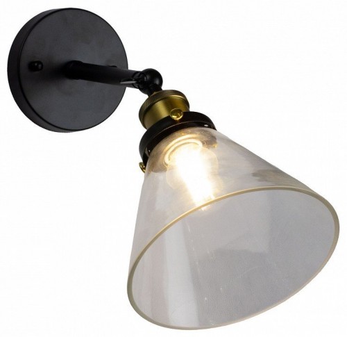 Бра AM-Group AM605 AM6056-1W BK+CL