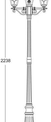 Наземный фонарь Oasis_Light FARO 91109B Bl