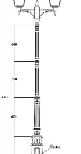 Наземный фонарь Oasis Light QUADRO XL 79910XLA E7 Bl