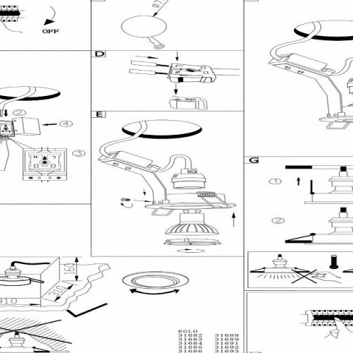 Встраиваемый светильник (в комплекте 3 шт.) Eglo Tedo 31689 Встраиваемый светильник (в комплекте 3 шт.) Eglo Tedo 31689