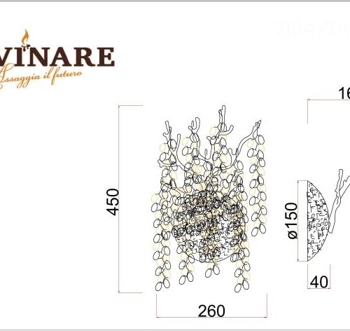 Бра Divinare Salice 3134/01 AP-2 Бра Divinare Salice 3134/01 AP-2