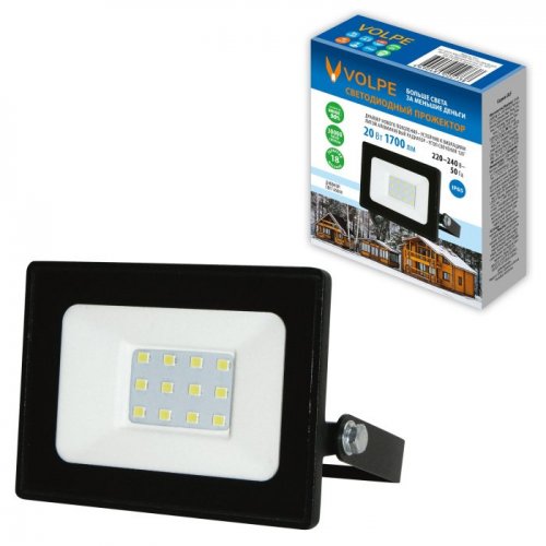 Прожектор уличный  ULF-Q519 20W/6500K IP65 220-240V BLACK