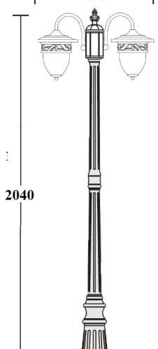 Наземный фонарь Oasis_Light KRAKOV 1 L 87209LA/18 Gb