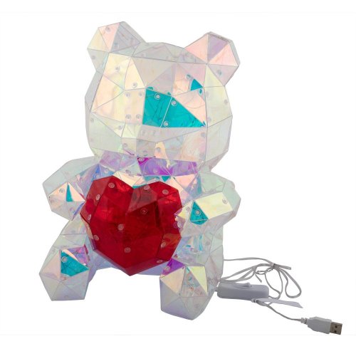 Светильник декоративный Uniel ULD-R508 USB BEAR WITH HEART Светильник декоративный Uniel ULD-R508 USB BEAR WITH HEART
