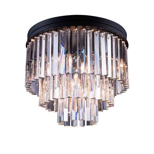Потолочная люстра DeLight Collection 1920s Odeon 771131 (KR0387C-6/P black/clear) Потолочная люстра DeLight Collection 1920s Odeon 771131 (KR0387C-6/P black/clear)
