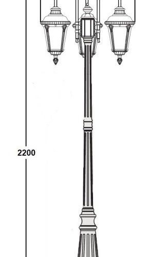 Наземный фонарь MUNICH 2S 79759SВ/10 down Gb