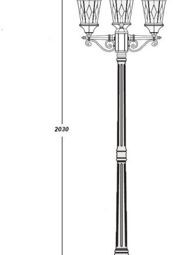 Наземный фонарь Oasis_Light ASTORIA 2M 91408MB Gb ромб