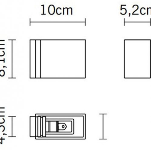Настенный светильник Bijou Quadra D75D0701