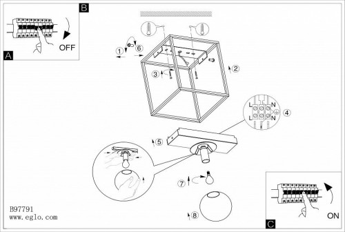 Потолочный светильник Eglo Vallaspra 97791 Потолочный светильник Eglo Vallaspra 97791