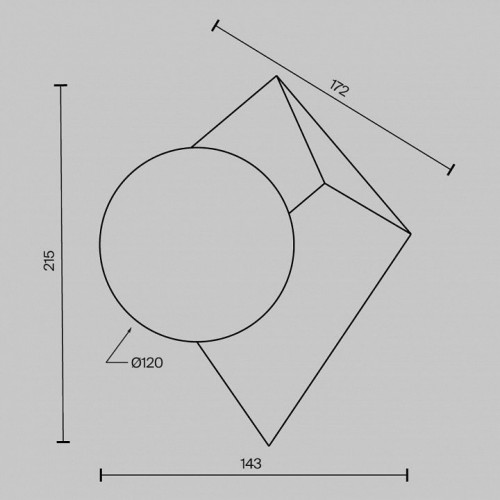 Настенный светильник Maytoni Cubeo MOD445WL-01B