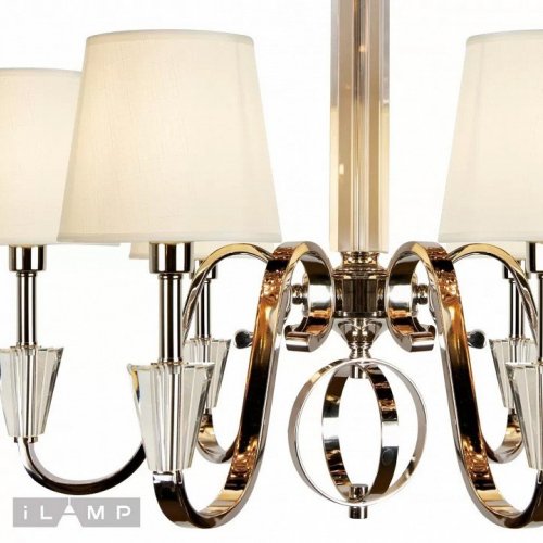 Подвесная люстра iLamp Alesti P2424-6 Nickel