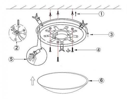 Потолочный светильник Globo Palila 40428