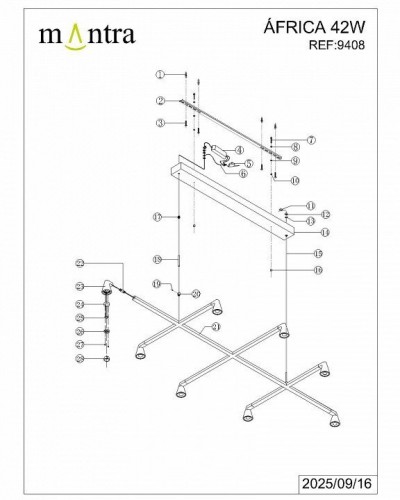 Подвесная люстра Mantra Africa 9408 Подвесная люстра Mantra Africa 9408