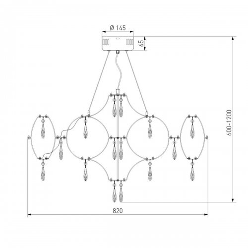 Подвесная светодиодная люстра Bogates Tense 443/1 Подвесная светодиодная люстра Bogates Tense 443/1