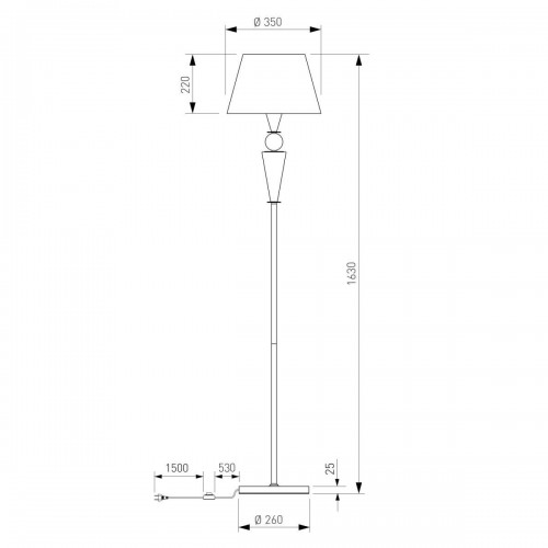 Торшер Eurosvet Teja 109014 латунь a072041