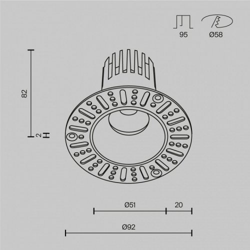Точечный светильник Maytoni Dip DL119-10W-2.7K-TRS-W