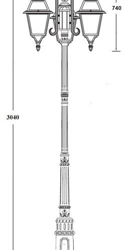 Наземный фонарь Oasis Light FARO-FROST L 91110fLB/18 E7 Bl