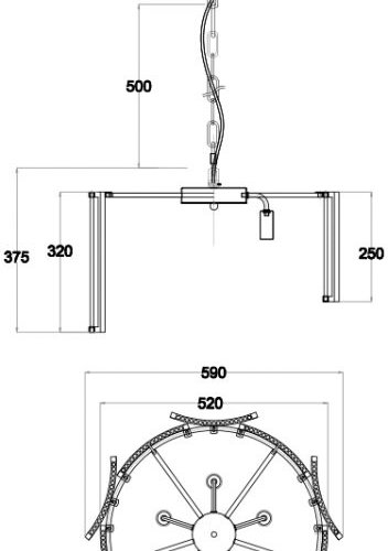 Подвесная люстра Garda Decor 20MD3515-5GOLD Подвесная люстра Garda Decor 20MD3515-5GOLD