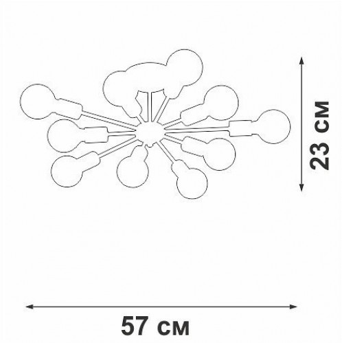 Потолочная люстра Vitaluce V4261-0/10PL Потолочная люстра Vitaluce V4261-0/10PL