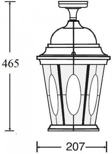 Потолочный светильник уличный Oasis Light ASTORIA 2M 91405MA Bl овал