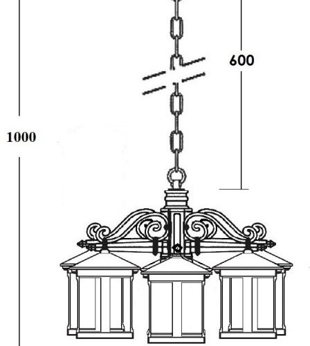 Уличный светильник подвесной Oasis Light CORDOBA 18270/6 Bl