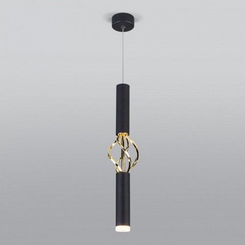 Подвесной светодиодный светильник Eurosvet Lance 50191/1 LED черный/золото Подвесной светодиодный светильник Eurosvet Lance 50191/1 LED черный/золото